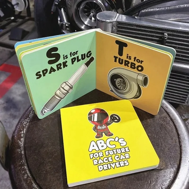 ABC's For Future Race Car Drivers Alphabet Book (Baby Book, Children's Book, Toddler Book) Easy To Use 15.8 X 2 X 14.7Cm
