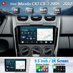 Car Radio 2K redpower HiFi for Mazda CX7 CX-7 200 - 2012 9.5 inch Car DVD Radio Android DVD player screen