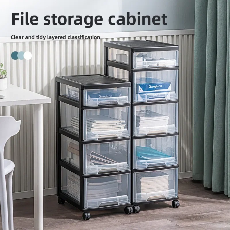 Organizer Plastic Boxes File Cabinet Gabinete Filing Cabinet Office Storage Cabinet Drawers Multi Layer Floor Standing Deskside