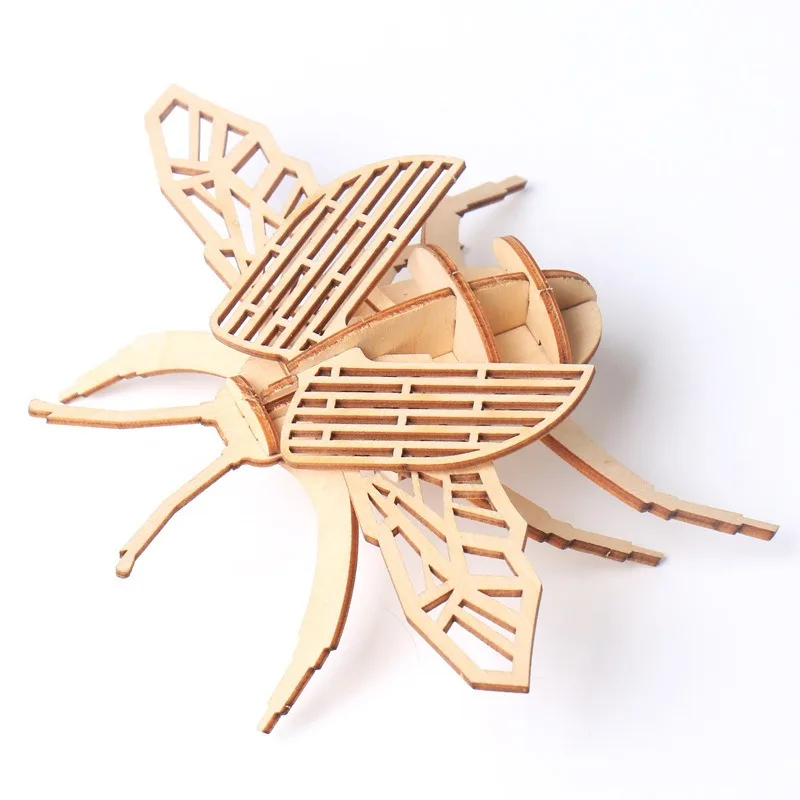 Wooden Multi-insect 3D Puzzle Toy for Children
