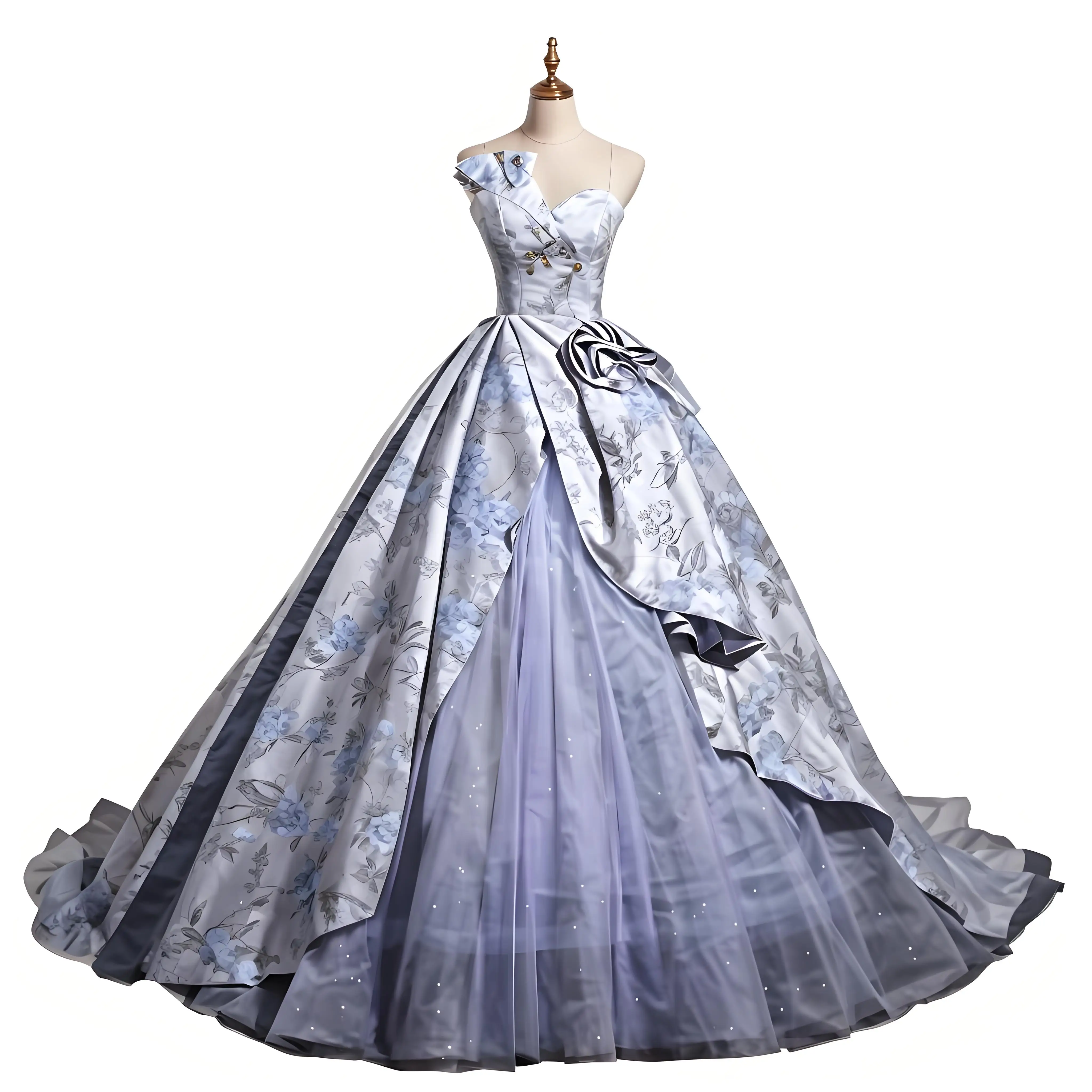 

Elegant Evening Dresses For LuxuryWomen Off Shoulder Ball Gown Birthday Party Floor-Length Graduation Dres