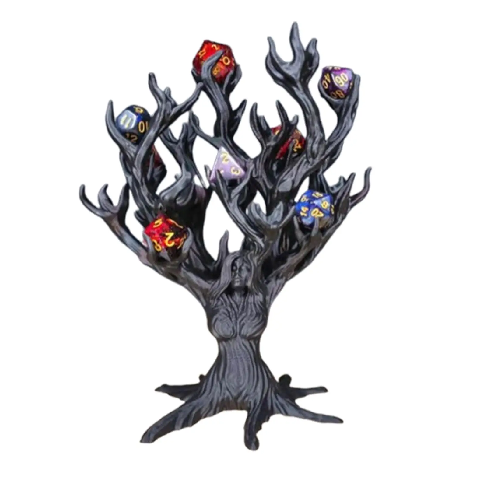 صينية نرد آلهة الشجرة، عرض النرد المحمول الممتع لسطح المكتب ملحقات برج النرد حقيبة النرد آلهة (أسود) #1