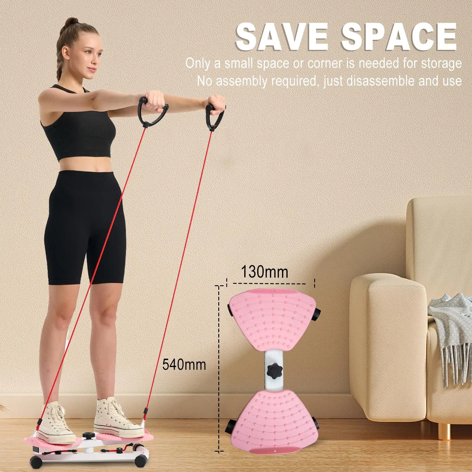 Waist Twisting Disc Ab Twister Board Portable Core Workout Exercise Equipment for Women Home Gym Fitness Aerobic Training Slimming Machine Abdominal Muscle Body Shaping Trainer