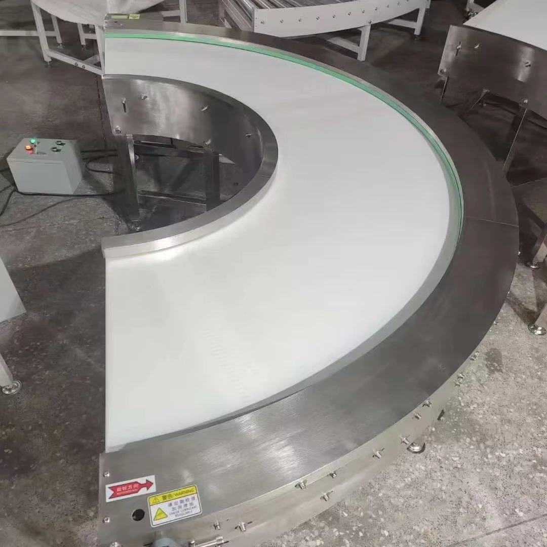 Small 90 Degree 180 Degree Belt Turning Machine Ring Conveyor Line Conveyor System Annular U-shaped Food Knife-edge Beltconveyor