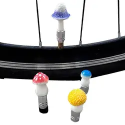 Tire Valve Caps Cute Mushroom Tire Air Cap 4pcs External Vehicle Accessories Funny Tire Valve Cap Set Stem Covers For Truck SUV