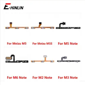 Bilashmart Volume Button Power Switch On Off Key Ribbon Flex Cable MeiZu M6 M5 M3 M2 Note M5S Replacement Parts
