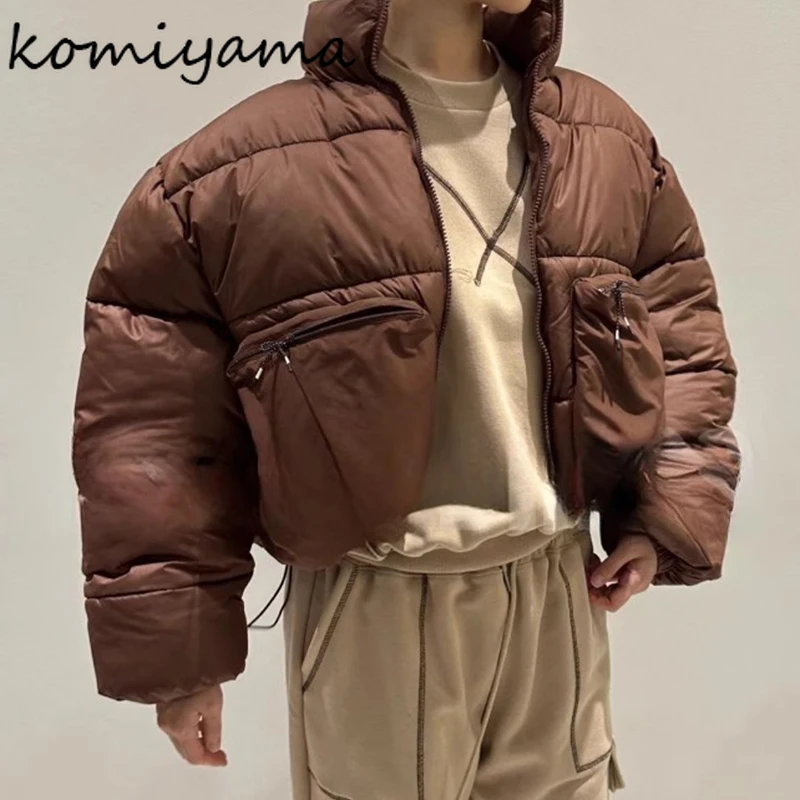 Parkas à col montant pour femmes, veste à manches longues, vêtements d'extérieur à fermeture éclair, vêtements de proximité, décontracté, automne, hiver, 2024