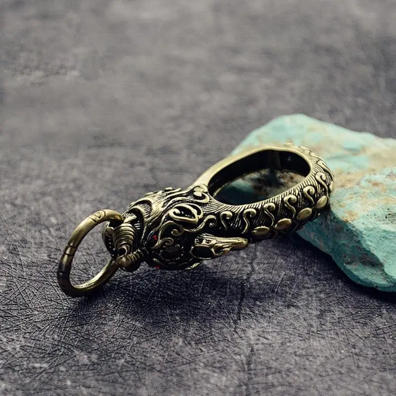 

Unique Loong Keychains Portable Metal Rings for Kids Teens Adults Chinese Dragon Loong Keychain Y08E