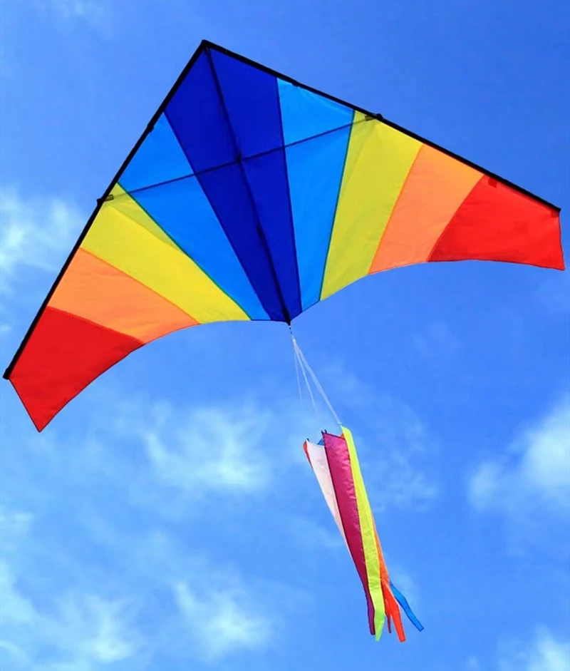 gratis verzending regenboog vliegeren speelgoed outdoor fun grote delta vliegers windzakken kite windsurf gooien zweefvliegtuig regenboog hoge vliegers