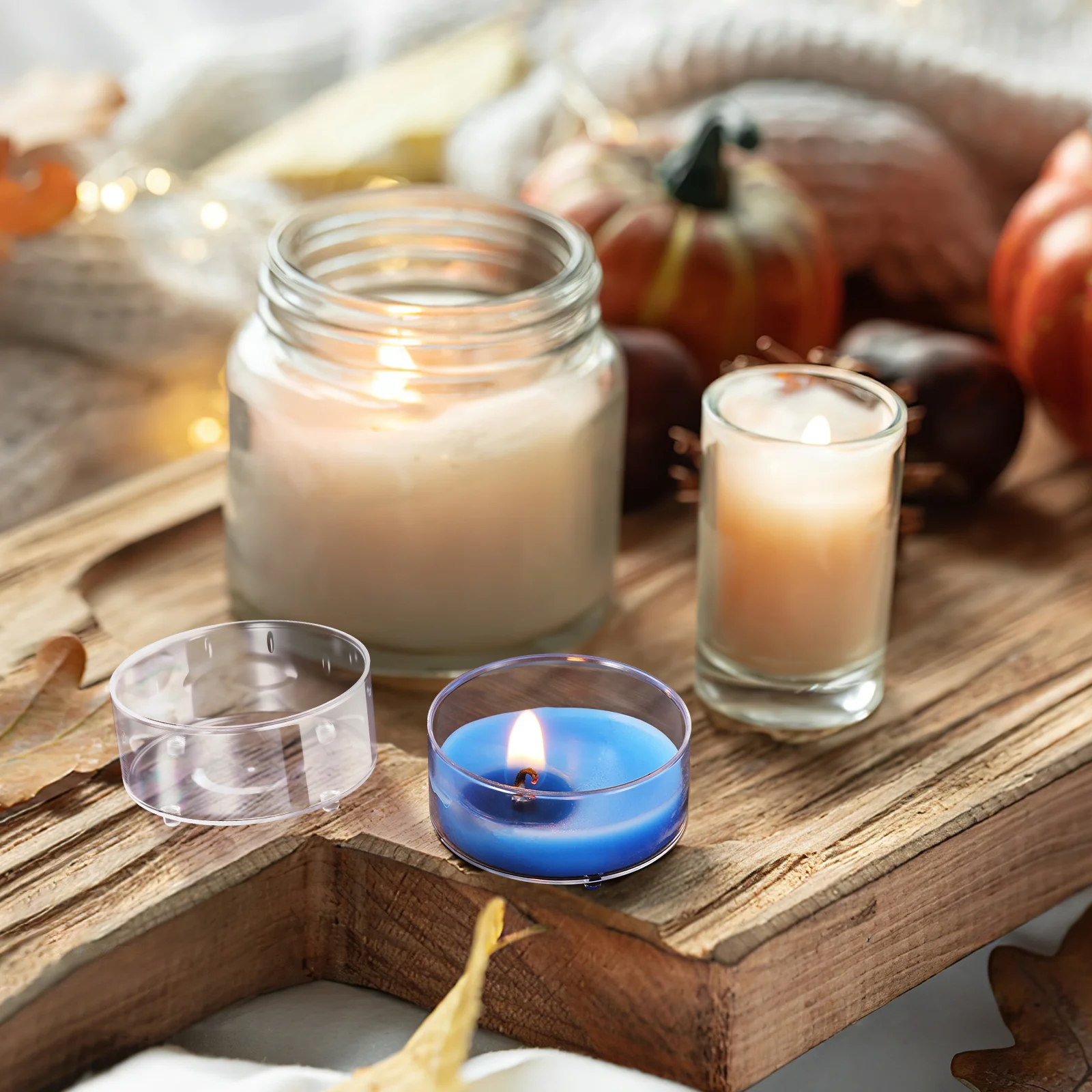 

100Pcs Clear Plastic Holders Votive Cups Heat Resistant for Temple Church Decor Votive Cups