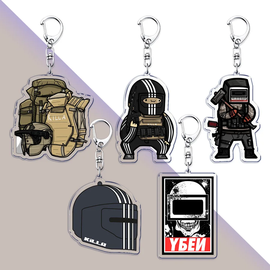 الهروب من Tarkov المفاتيح اكسسوارات حقيبة سحر لعبة سلاسل المفاتيح Keyrings مجوهرات المشجعين الأصدقاء هدية