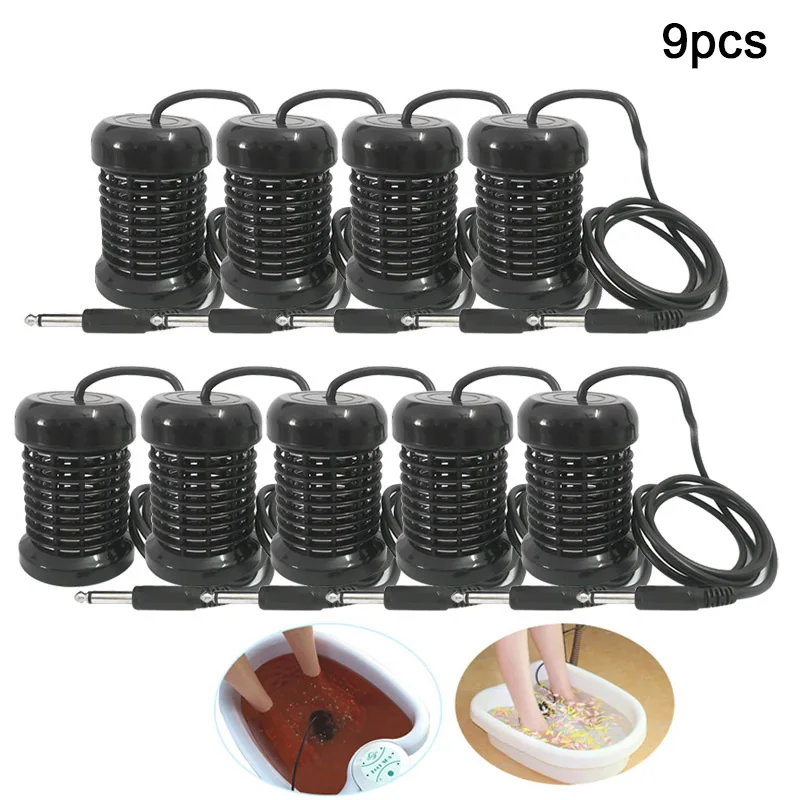9pcs Foot Massager Ion Head for Detox Ionic Foot Bath Machine Spa Footbath Detox Arrays Aqua Cell Pedicure Massage Relaxation
