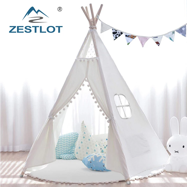 High Quality Portable Wholesale Indoor Party White Play Indian Kids Teepee Tent