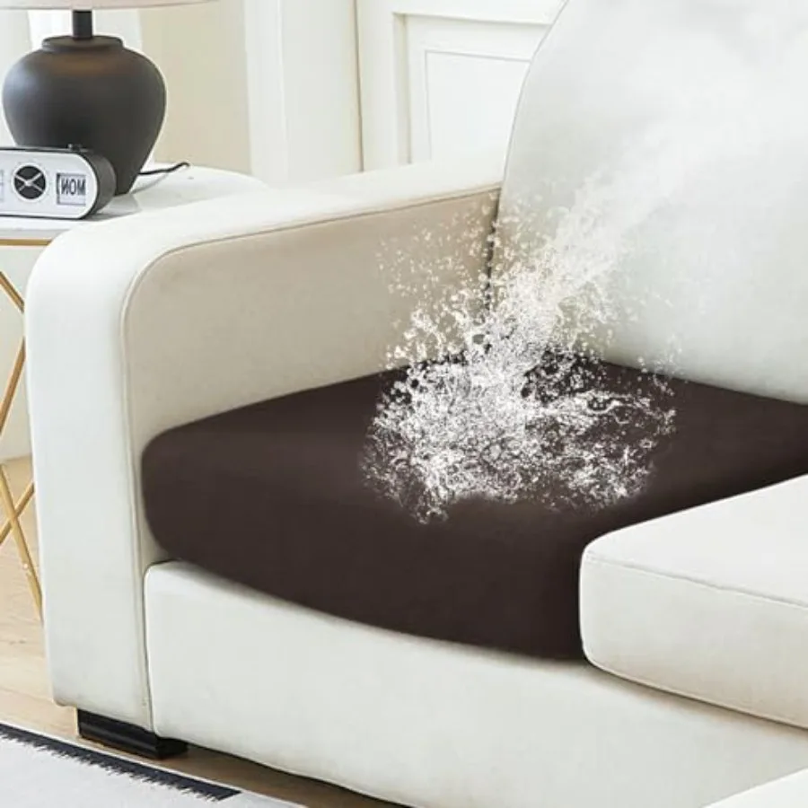 

Waterproof Couch Cushion s Thick Velvet Fabric Washable Sofa Sliovers s Individual Sectional Couch s with Elastic Bottom f Cush