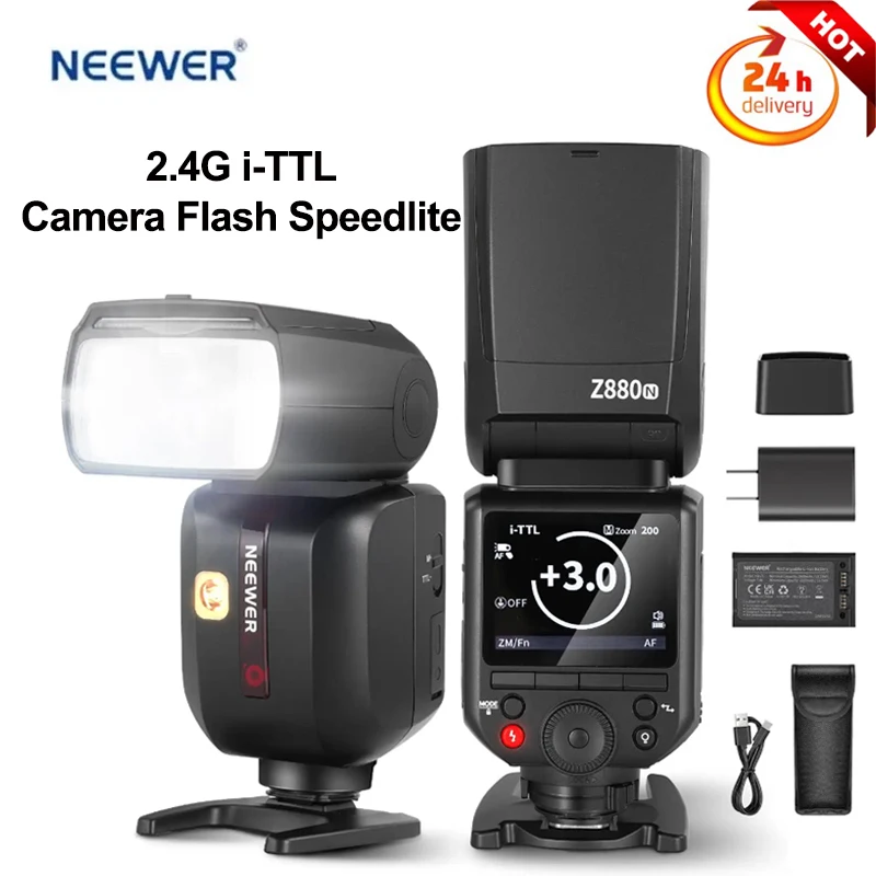 

NEEWER Z880 2.4G 76Ws TTL Camera Flash Speedlite Compatible with Sony Canon Nikon DSLR Camera, Adjustable Modeling Lamp