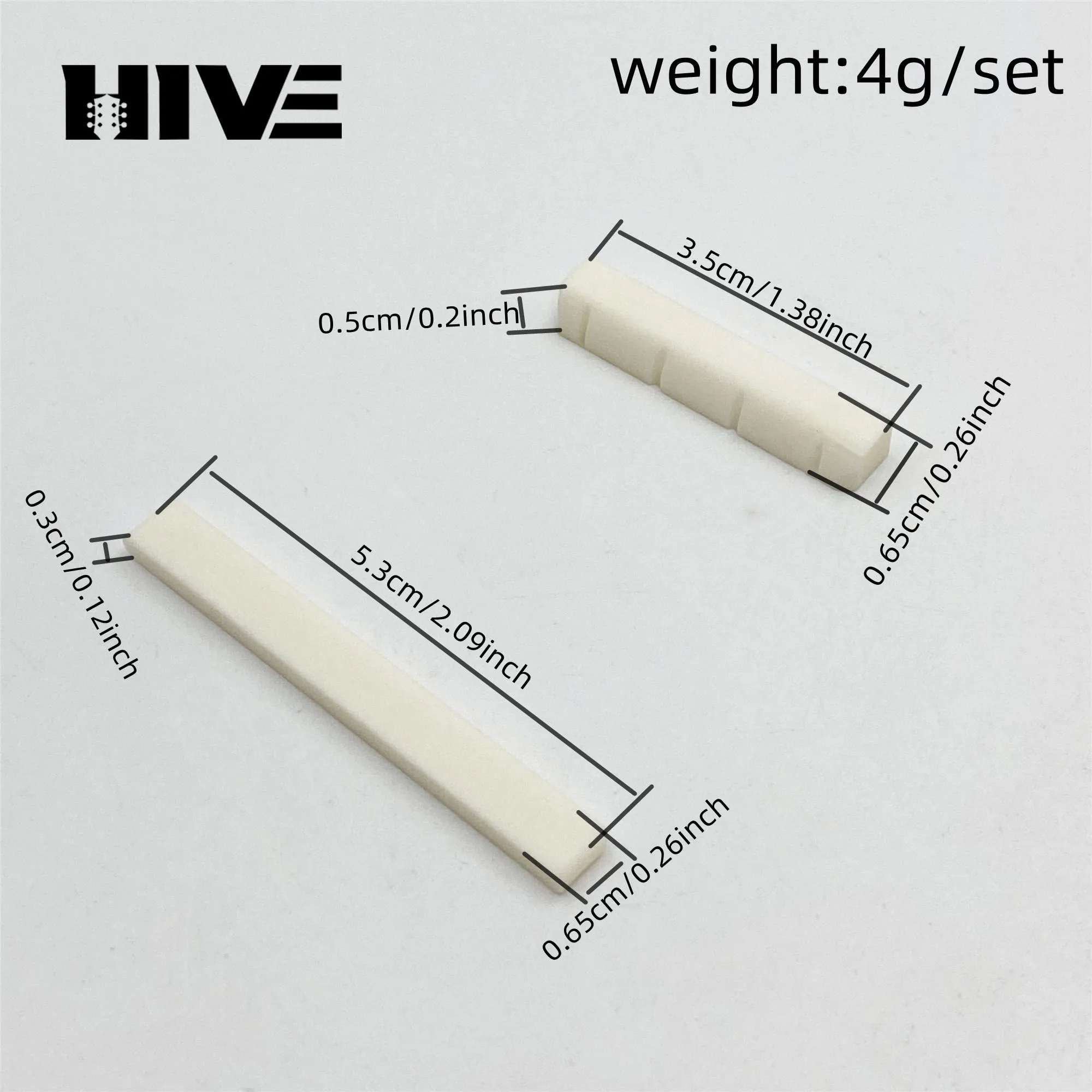 Factory Direct Sales 4-string Ukulele Bridge Pillow High-Quality Cow Bone+Classical/Folk Guitar bridge Pillow Guitar Saddle
