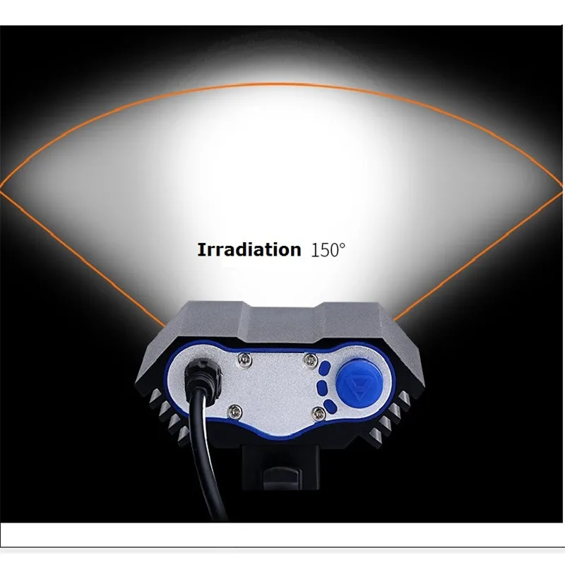 Waterproof  3XT6 LED Bicycle Light 10000LM Front Bike Head Light Night Cycling Lamp 5V USB Headlamp Only Lamp No Battery