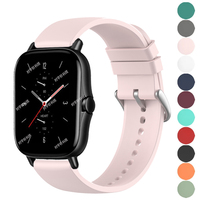 20mm Silicone Strap For Huami Amazfit GTS 4/2 Mini GTS 3 2e Smart Watch Band for Huami Amazfit Bip 3/Bip U Pro