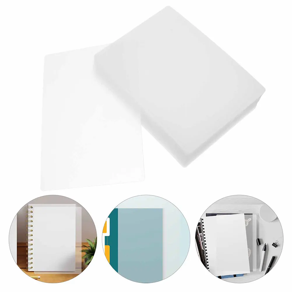 

50pcs A5 Clear Binding Covers Sheet Protectors Transparent Matte Plastic Film For Professional Reports Proposals Pvc