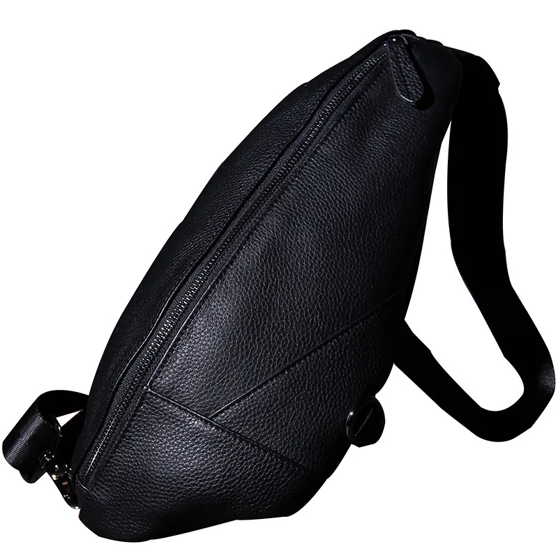 Sac de poitrine en cuir suédé pour homme, cuir véritable, décontracté, personnalisé, petit sac en bandoulière initié, sacs pratiques, noir, original, vintage