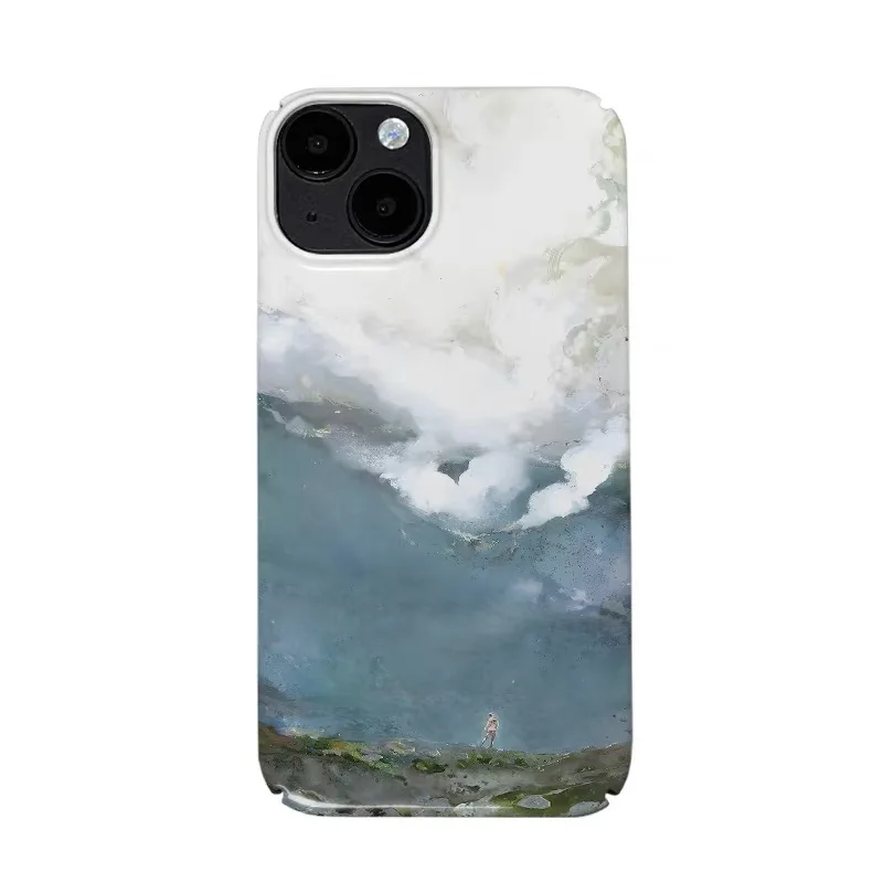 

Blue Cloud Sea Dream Art Phone Case for IPHONE 17 Air 16E 15 PROMAX 14 Plus 13 12 MINI 11 PRO 16Plus XR XS Acrylic Phone Cover