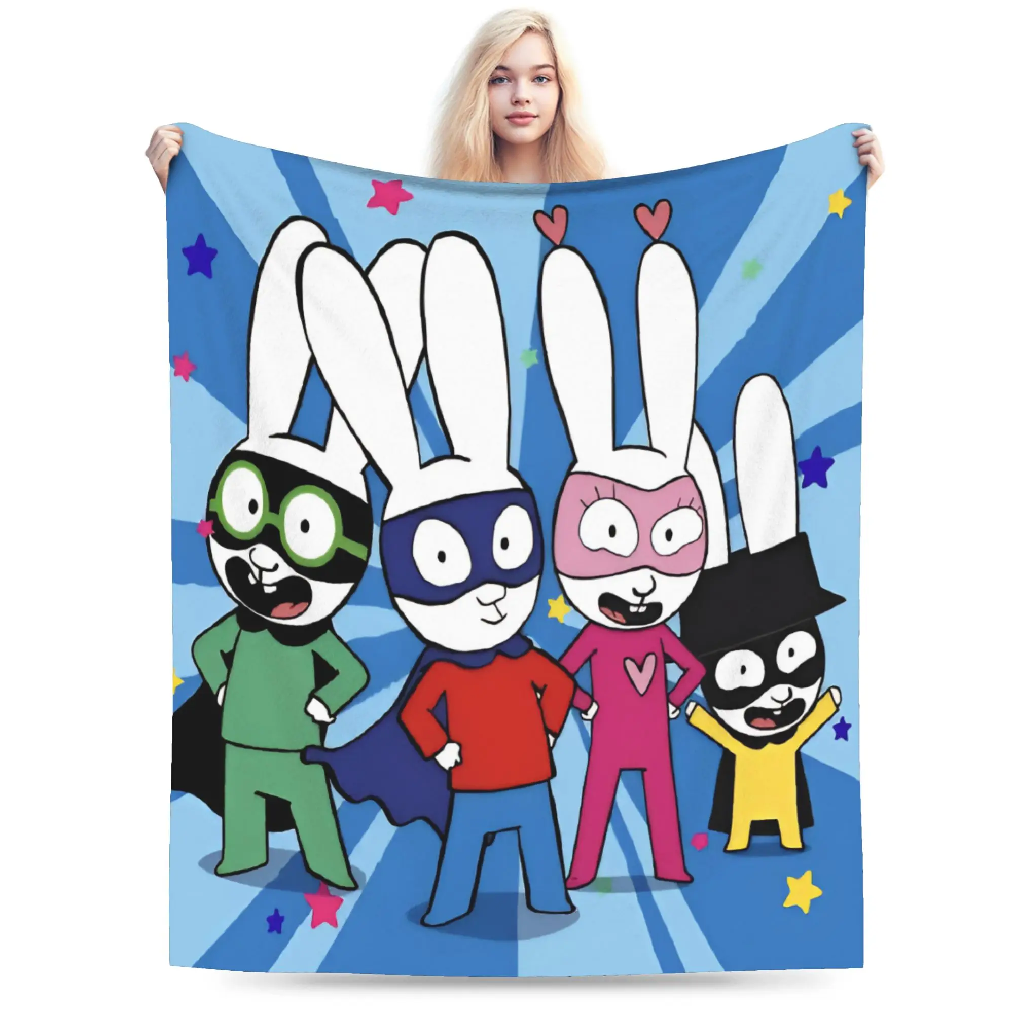 Simon Super Rabbit Blankets Soft Fleece Healing Gift  Throw Blanket Bedspreads