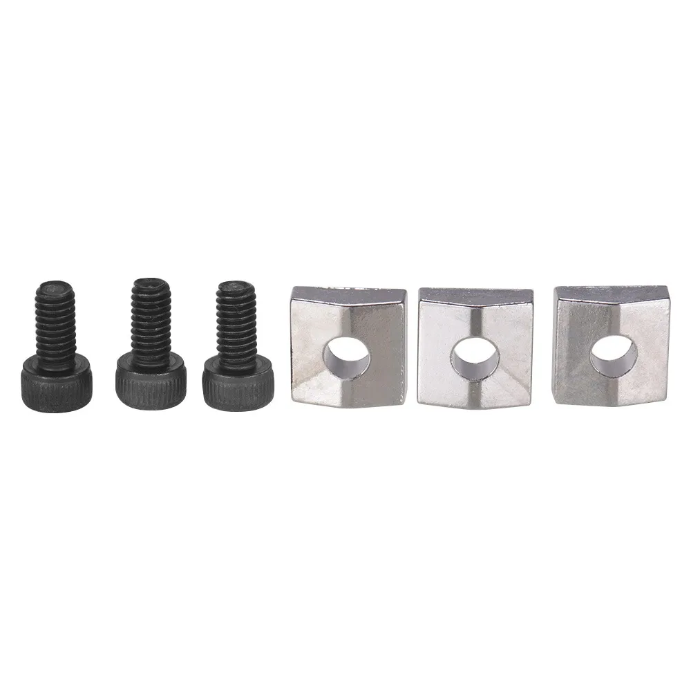 3Sets Premium Metal Locking Nut Clamp Silver+Black Tremolo Bridge Parts Locking System Hardware Electric Guitar