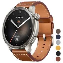 20mm 22mm Leather Strap for Amazfit BALANCE/CHEETAH WatchBand GTS 4 2 Mini 3 2E Bracelet Bip 5/S/U/U Pro/ GTR 4 47mm 42mm Correa