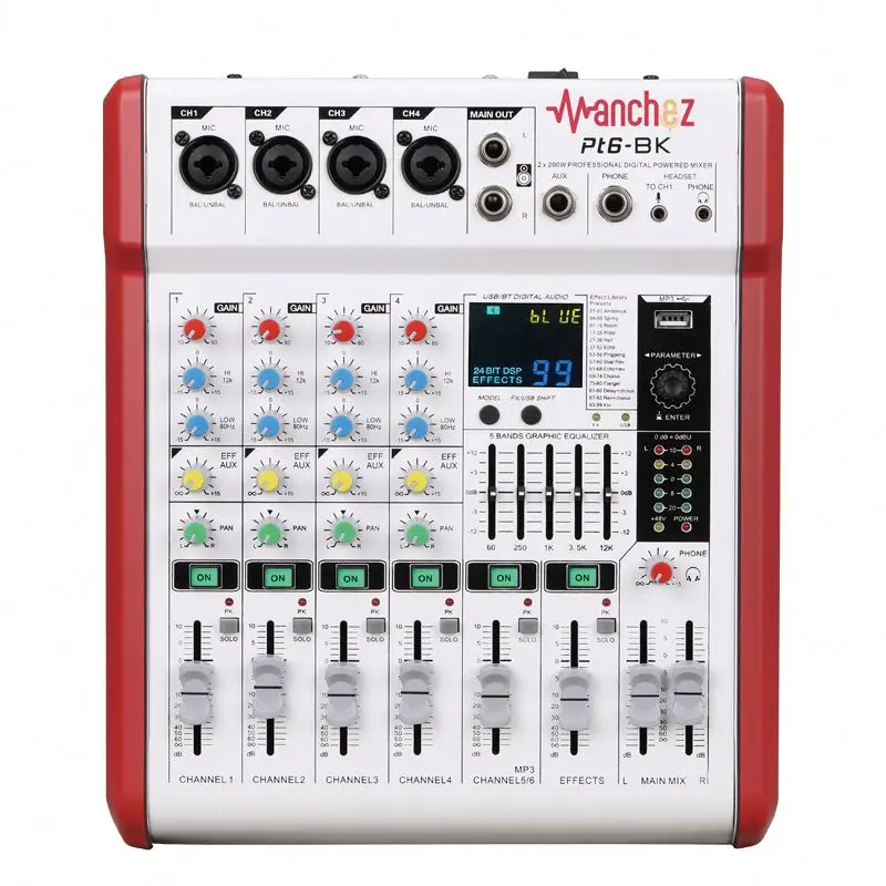 Hot Selling 6 Channel Audio Mixer With Low Price