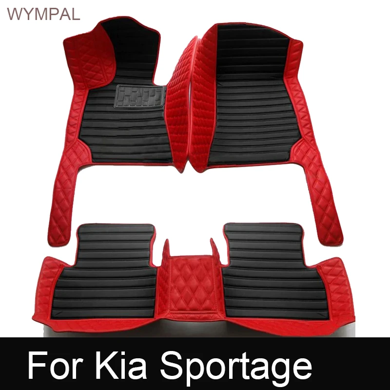 Car Mats For Kia Sportage QL MK4 2017~2022 Carpet Anti Dirty Pad Luxury Leather Floor Mat Durable Rugs Full Set Car Accessories