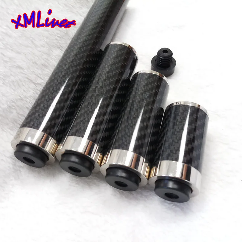 xmlivet latest 2/3/4/8inch carbon Pool cue extensions for Mezz cues extendable Billiard cue extenders Billiards cue accessories