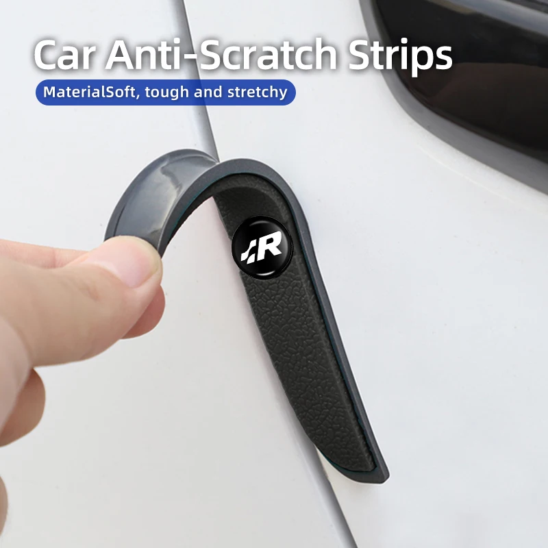 4Pcs Auto Car Door Edge Anti-collision Strip Guards Buffer For VW R Golf Passat mk5 Scirocco Polo Jetta GTE GTI Tiguan CC T-ROC