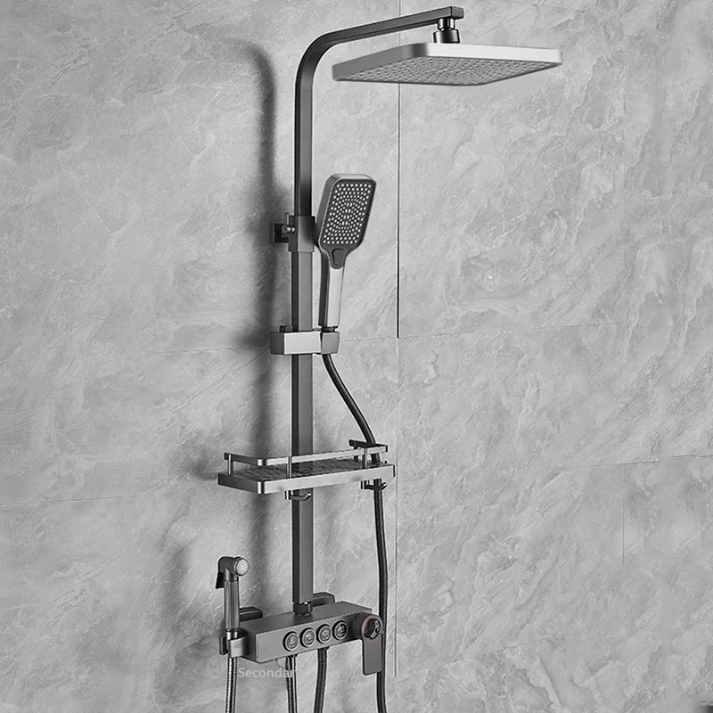 

Набор для душа из нержавеющей стали с функцией самоочистки от накипи, душевая лейка с эффектом тропического дождя, высоконапорный душ для дома и ванной комнаты, комплект с клапаном