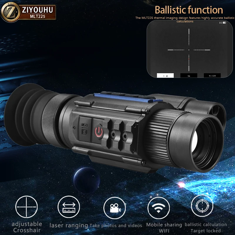 

Тепловизионный прибор ночного видения ZIYOUHU MLT225 для наружного применения, ИК-камера HD с функцией определения дальности, портативный
