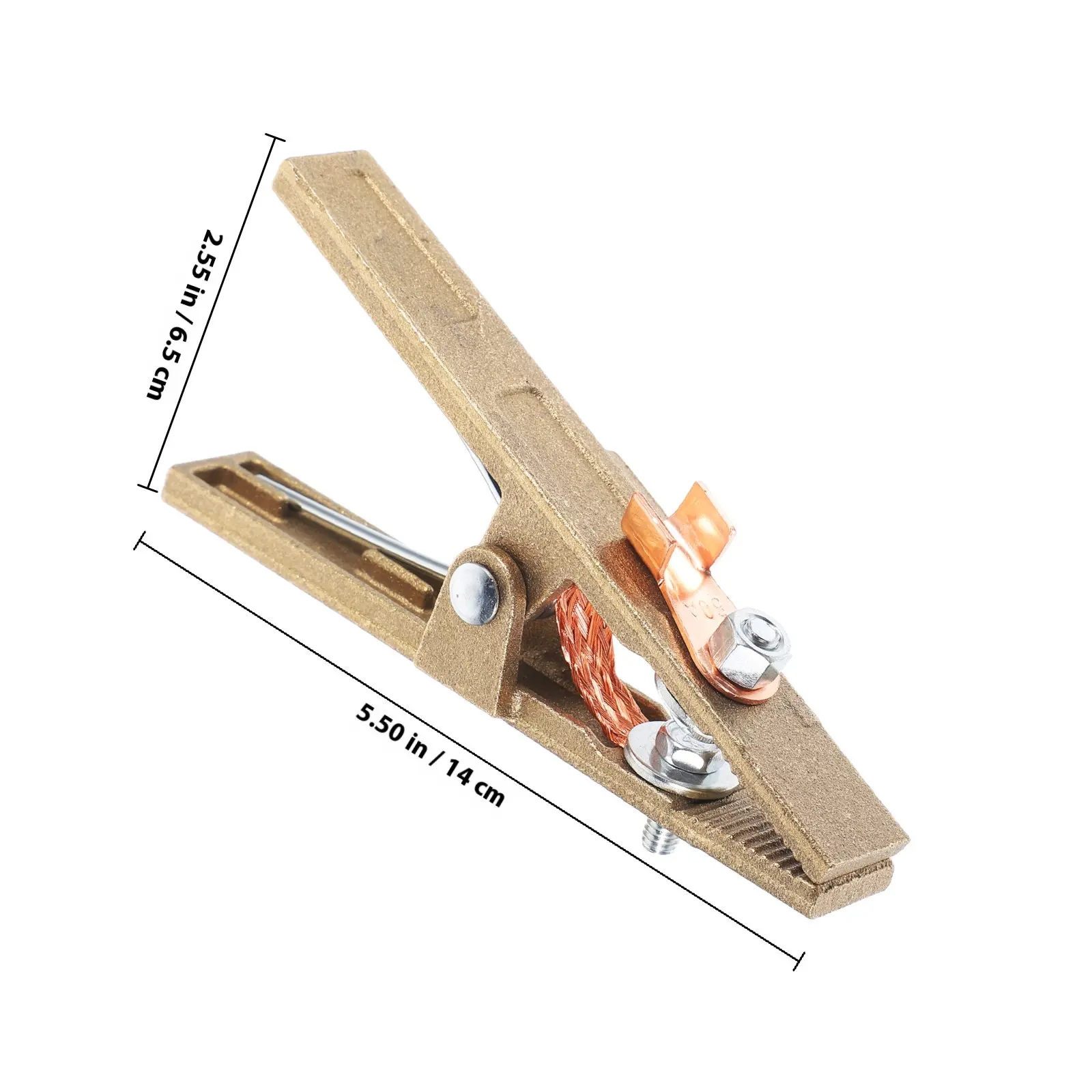 Welding Ground Clamp Heavy Duty Copper 300A Stable Reliable Grounding Clamp for Welding Equipment Industrial Use