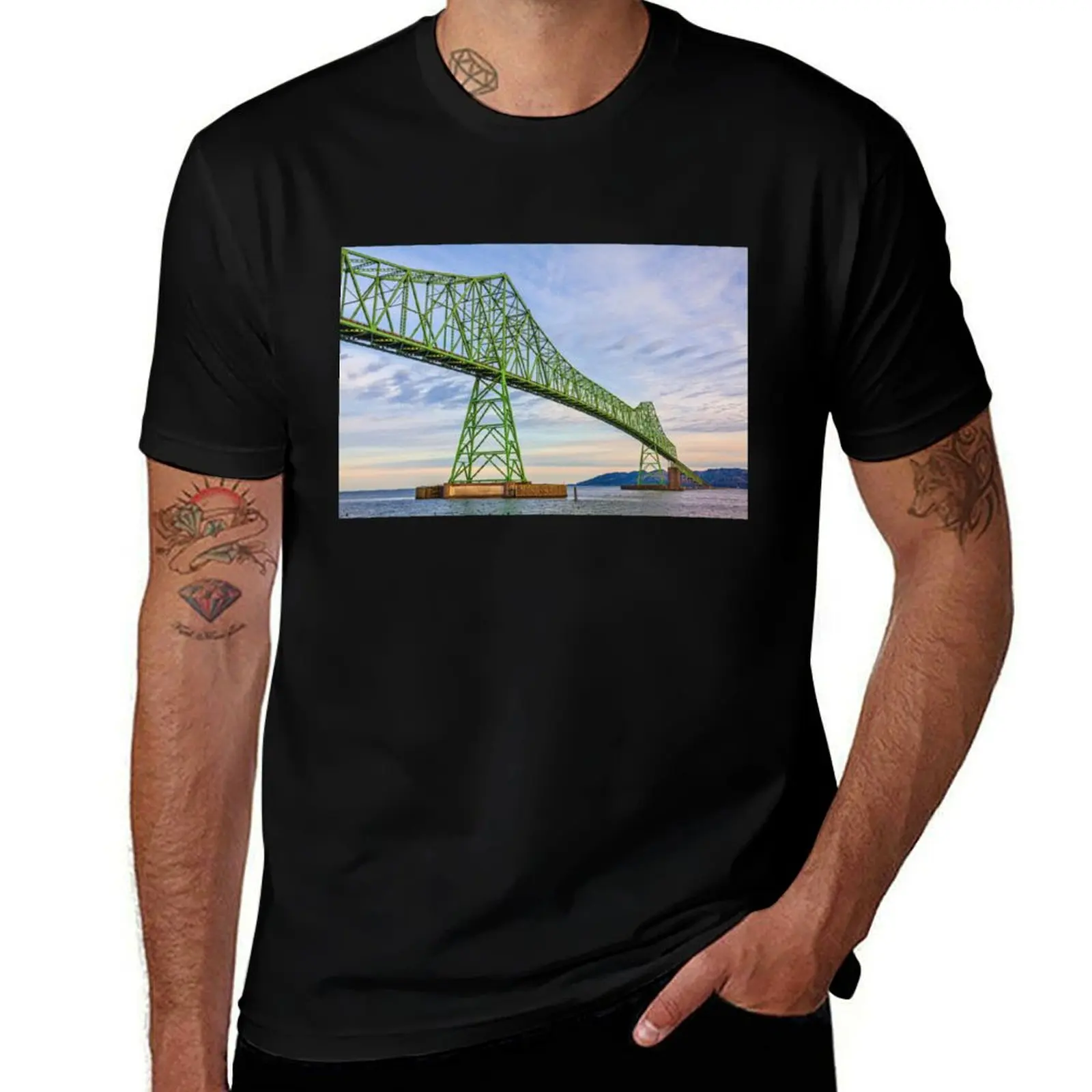 

Astoria Bridge Oregon T-Shirt man t shirt Funny t-shirts tshirts personalised mens graphic t-shirts funny