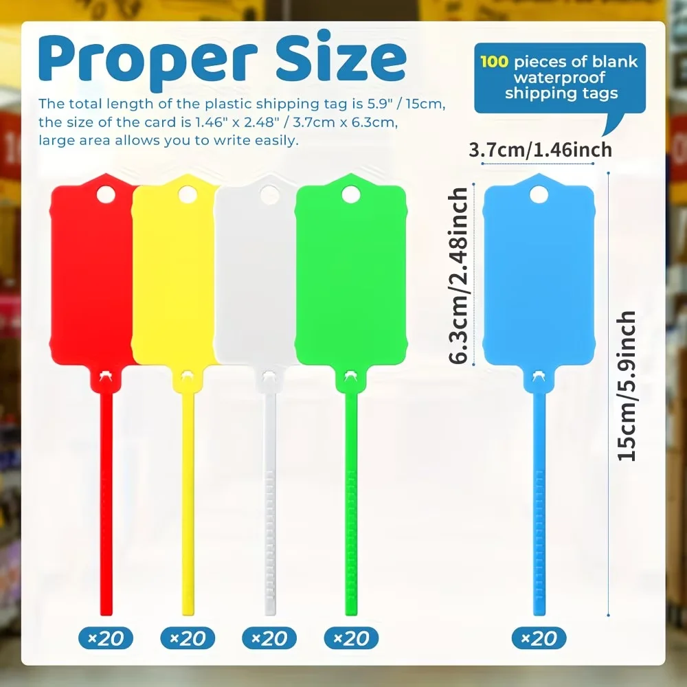 30-Piece Reusable Classification Labels, Double-Sided Writable, Available in Multiple Colors, Colors Shipped at Random, Ideal
