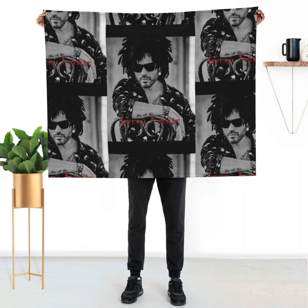 Lenny Show Kravitz here to UK World Tour 2020 2021 Throw Blanket Color Fast Cozy Throw Blanket