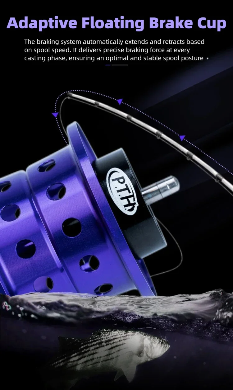 PTH TTL BF80 Ultraleichte Spule aus Titanlegierung für Micro-Köder, kompatibel mit Daiwa TATULA TW 80 & SALTIST SV TW 80XH – Detail 4
