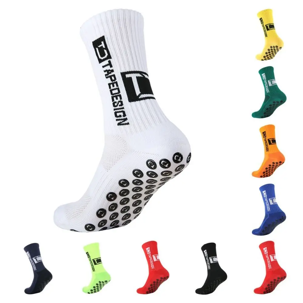 1 Pair Socks Antislip Highcut Tape Design TD Socks Stoking Sukan Sports Non Slip Football Futsal Takraw Hiking Socks