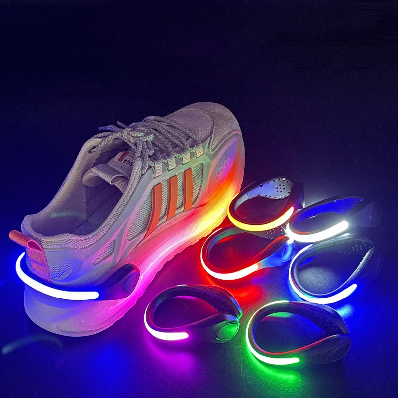 Outdoor Running Light LED Luminous Shoe Clip Light Night Safety Warning Bright Flash Light Sport Bicycle Bike Shoe ClipLight