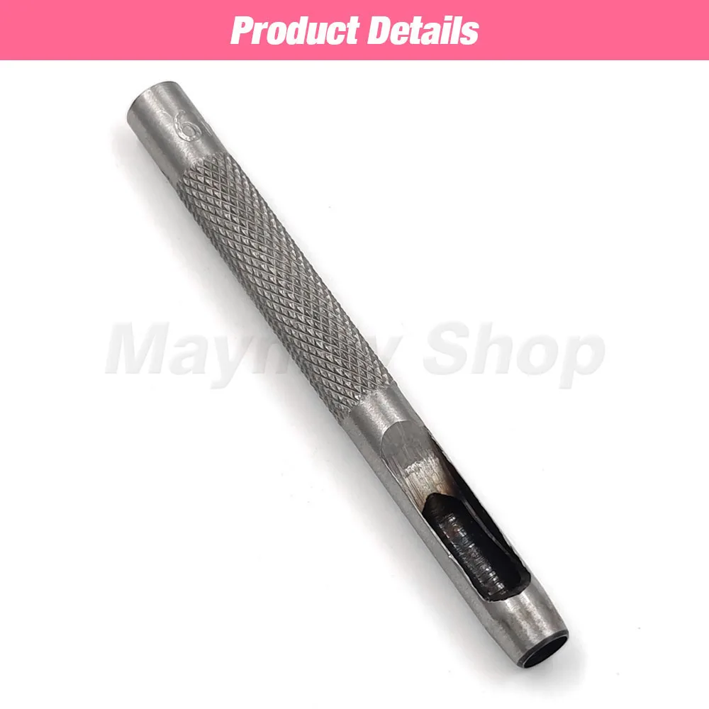4mm/6mm/12mm Ösenzangen-Set mit 100 Ösen-Metallringen für DIY-Kappen, Taschen, Kleidung, Lederarbeiten, Schuhe, Gürtel – Detail 3
