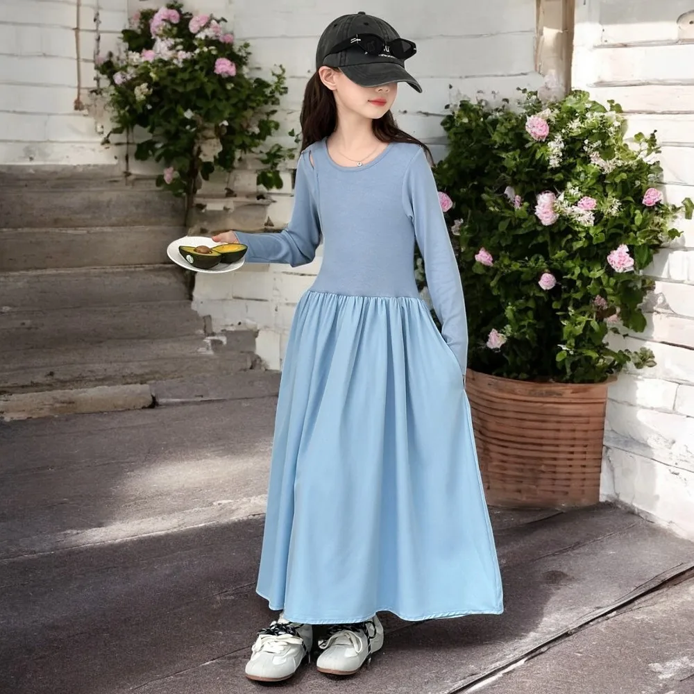 kids Long Dresses for Girls Party Dress Kids Princess Costume Teenager Elegant Children Baby Clothes Vestidos 6 8 10 12 14 Years