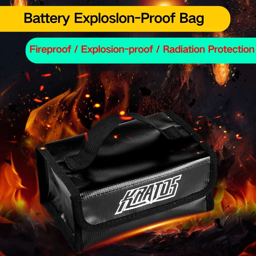 HGLRC KRATOS Brandwerende en explosieveilige batterij Veiligheidstas Lipo oplaadbare draagtas voor FPV Crossing Machine TATTU Gens-batterij