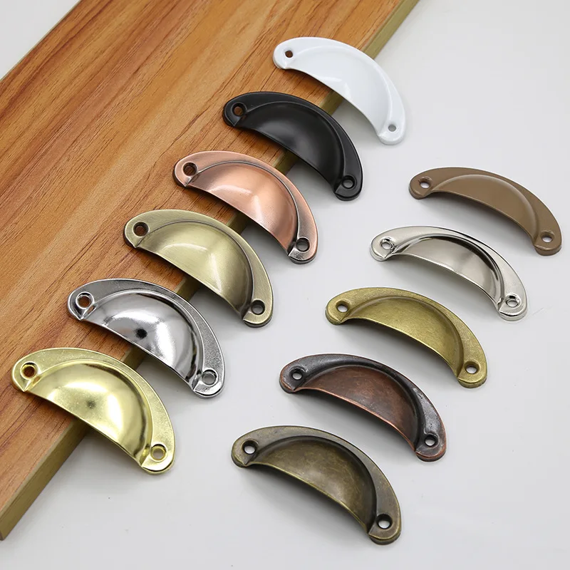 Medicine Cabinet Dumplings Handle Antique Drawer Shell Handle Iron Semi-circle A Variety of Colors In Stock 82MM Furniture Knobs