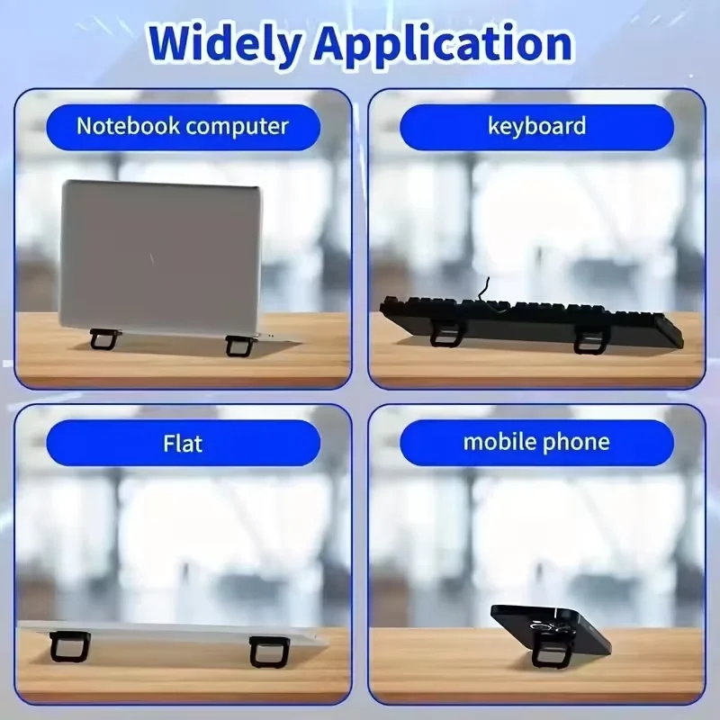 Invisible Adhesive Laptop Stand Foldable Portable Height-Raising Keyboard Foot Pad Support Bracket
