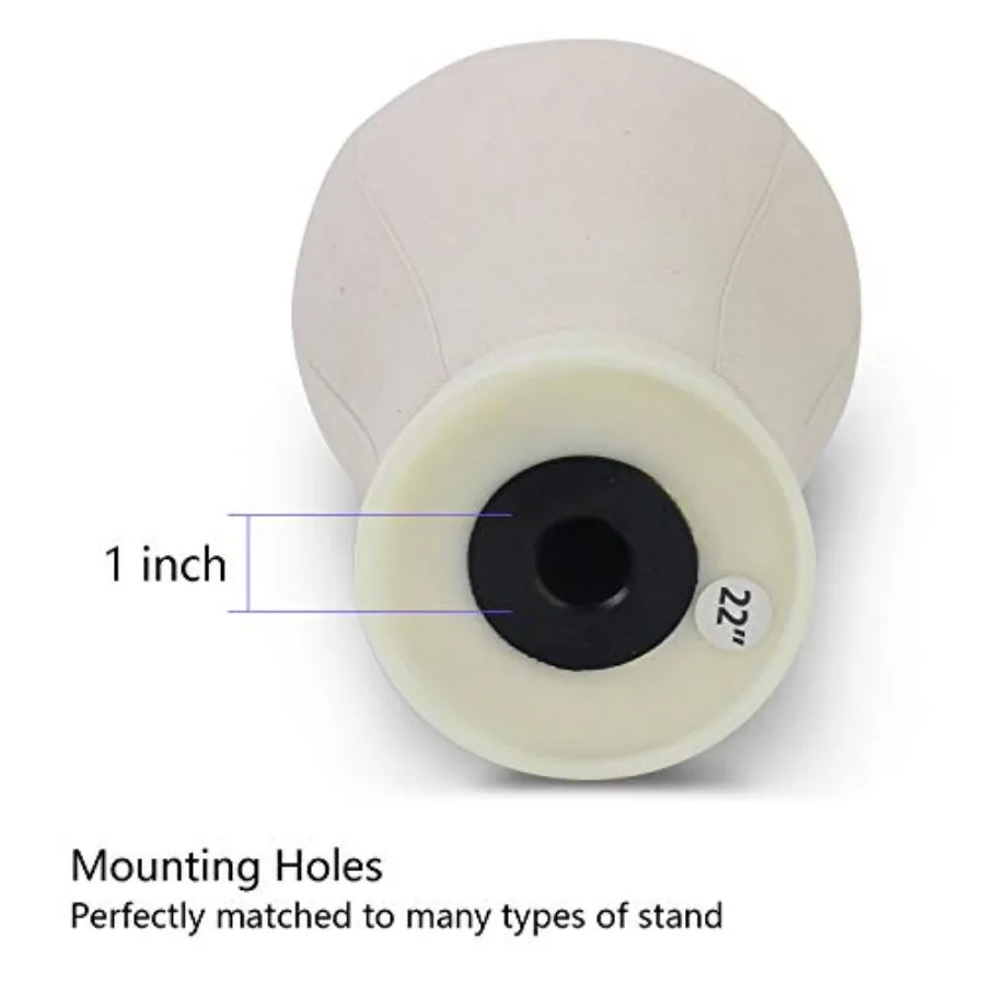 مجموعة رأس كتلة قماشية مقاس 2124 بوصة لعرض الشعر المستعار ونسيج الشعر: رأس عارضة أزياء للتصفيف مع فتحة تثبيت لحامل C تتضمن H #3