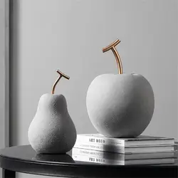 Modern Style Home Decor Ceramic Apple Figurines Creative Arts & Crafts Home Decoration Accessories Sweet Ornaments For Wedding