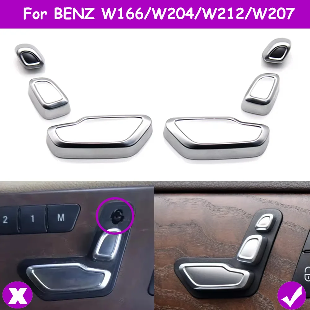 Car Front Seat Headrest Adjust Switch Button Cover Replacement For Benz C E ML GL GLE GLK W204 W212 W207 W166 X204 2129059700