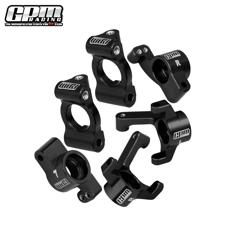 GPM 7075 Alu Front Caster Blocks &Spindles & Rear Hubs Set For LOSI 1/24 Micro-B